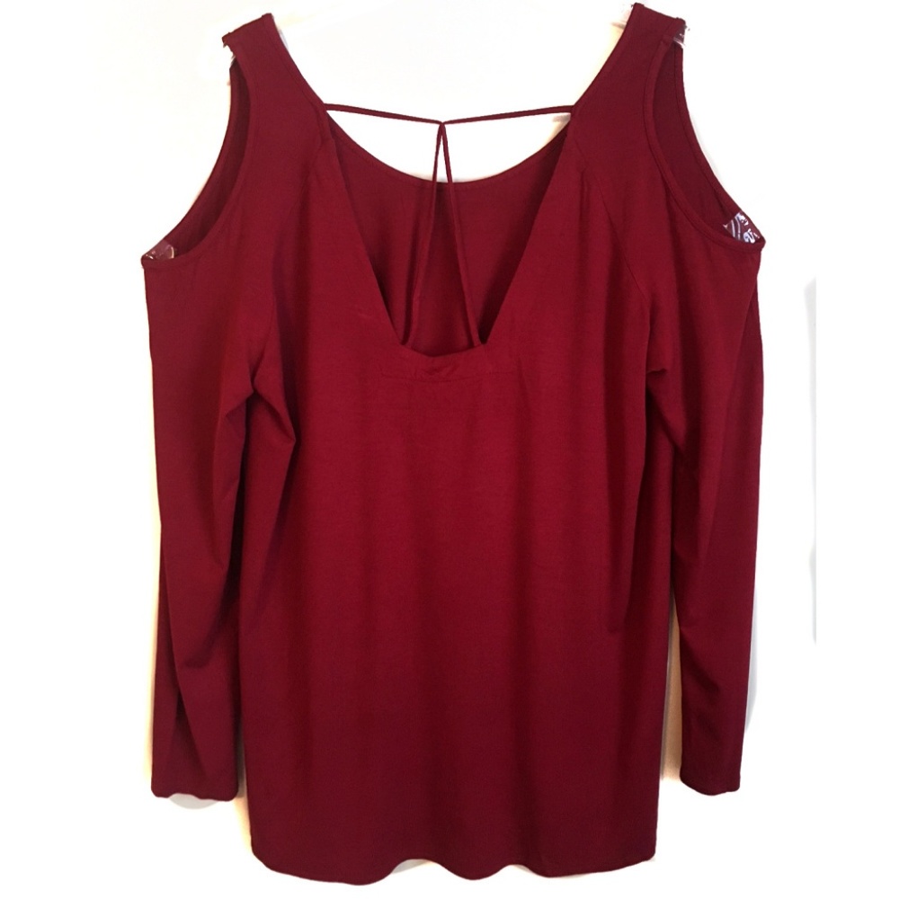 Kut from the Kloth Cold Shoulder Open Back Top	L - Picture 3 of 5